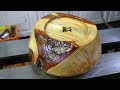 Woodturning - The Rainbow Pine Log