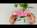 DIY Satin Ribbon Rose| How to make ribbon rose /Ribbon RoseFlowers