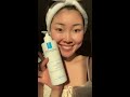 how i DOUBLE CLEANSE!! acne prone skin 🤍