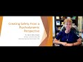 Psychodynamic Approach to Creating Safety | Counselor Education Webinar