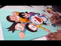 Doraemon Drawing on Canvas, Acrylic Painting 😍
