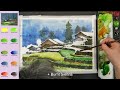Landscape watercolor - Highland Fields (sketch & color name view )NAMIL ART