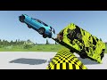 Cars VS Massive Speed Bumps  #5 ― BeamNG.drive Crashes