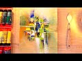Famous Contemporary Abstract Painting In Acrylics | Delicate Painting | Relaxing Art