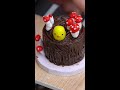 Cute Miniature Chocolate Cake Decorating #shorts