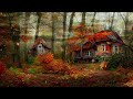 Cozy Autumn Ambience | Chill Piano Music and Falling Leaves in the Rain