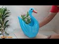 Beautiful with Unique Swan Shaped Pot for Home Garden Decor // Cement craft ideas