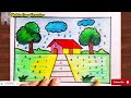How to draw scenery of rainy season|Rainy Season Scenery easy|Borsa kaler Drawing|বৃষ্টি দিনের দৃশ্য