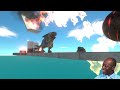 Run Away For Escape + Fireball + Cannonball - Animal Revolt Battle Simulator