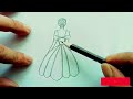 Girl back side drawing || how to draw girl back side || #girl