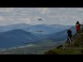 4 X USAF  MC-130 in close formation Low level in the Mach Loop