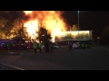 Tipton Fire - Billboard catches flames