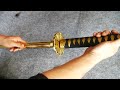 A great idea to create a golden katana from brass