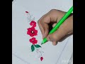 flower drawing | Embroidery floral design |step by step | very easy drawing |flower art|