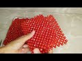 HOW TO MAKE A PEARL  BEADED BAG/BEADED BAG TUTORIAL/HOW DO YOU A MAKE BEADED BAG/BEGINNERS TUTORIAL