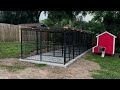 TSC Retriever Dog Kennel (6) Install Part 2 - Roof Supports and Metal Roof Install!!