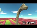 Dinosaur speed race. A course that runs around the field! | Animal Revolt Battle Simulator