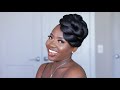 Hair Transformation! Elegant Updo Style on 4c Natural Hair - Bridal GRWM Protective Styles