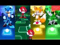 Sonic The Hedgehog Vs Knuckles Narzo Vs Classic Tails Vs Green Sonic Tiles Hop