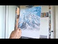 Palette Knife Oil Painting | Mountains High in the Sky | Part 2