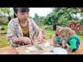 YiYi and YinYin go to the market to sell papaya to buy vegetables and asked mom to make pizza