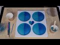 #1245 Beautiful Blue, Aqua And Silver 'Bling' Resin Coasters