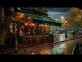 Relaxing on a Rainy Street Corner | Bossa Nova Jazz is Smooth and Gentle With Relaxing Rain Sounds