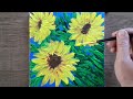 Como pintar uma bela arte com flores de girassois ! Arte de pintar, #acrilic painting @Mariah_Art