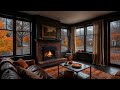 Rainy Autumn Day 🍂🌧️ Cozy Fall Ambience | Ambient Rain & Fire Sounds for Sleep or Focus | Relaxation