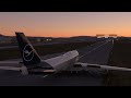 Boeing 747 Sunset Landing in Geneva