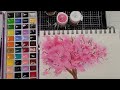 paint a Sakura tree with Brusho!