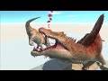 Slow Motion Giant Spinosaurus Eats Feeds - Animal Revolt Battle Simulator