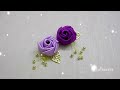 DIY Ribbon Flowers - How to Make Ribbon Roses - Amazing Ribbon Flower Trick - Easy Rose Making