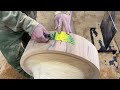 Woodworking Large Extremely DANGEROUS ?? Incredible Woodturning // Skills Working Giant Wood Lathe