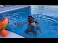 Baby thirdy’s pool time | Swimming - learning from ms rachel #babythirdy