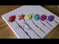 Easy Acrylic Painting Technique / Simple Flower Painting / For Beginners