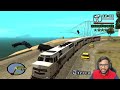 TRAIN ON HIGHWAY IN GTA 5 VS GTA SAN ANDREAS !