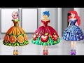 Disney Princess Elsa, Poppy trolls 3 & Joy nside out Glow Up into Outfits! | DIY Paper Dolls Fashion