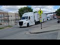 NASCAR Hauler Parade on Main Street in Speedway Indiana