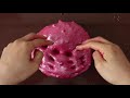 Mixing”HotPink unicorn” Eyeshadow and Makeup,parts,glitter Into Slime!Satisfying Slime Video!★ASMR★