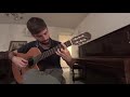 Albinoni: Concerto for flute, 2 violins & b.c. in G major - Adagio -- Classical guitar transcription