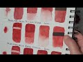 Paint experiments: PR 179 Perylene Maroon and a few friends