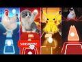 Tiles Hop Chicken vs Coffin Dance Cat vs Pikachu vs Drift Cat