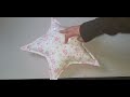 DIY tutorial/Floral star cushion/pillow cover cutting&stiching step by step (super easy to make)