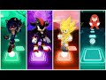 Sonic Hedgehog Team | Super Sonic vs Blue Super Sonic vs Hyper Sonic vs Green Sonic | Tiles Hop