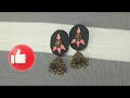 handmade earring at home.with lawn fabric# create with sonia#