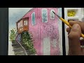 Easy watercolor painting for beginners | urban sketch painting | How to do urban sketch |