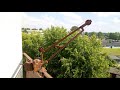 Homemade mini balcony crane