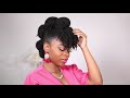 Faux Mohawk updo with bangs 🔥! Easy protective style on natural hair