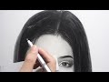 How To Draw Dark Hair || Pencil Drawing